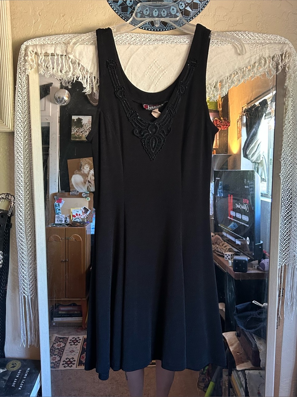 Vintage black beaded dress